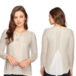 Lucky Brand Metallic Mix Sweater Size Medium